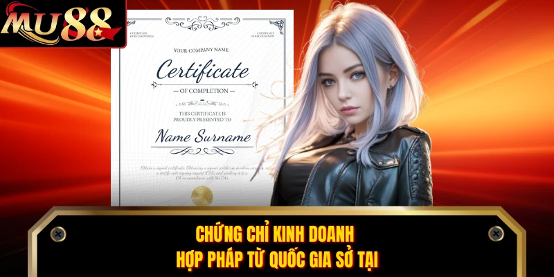Chứng chỉ kinh doanh hợp pháp từ quốc gia sở tại